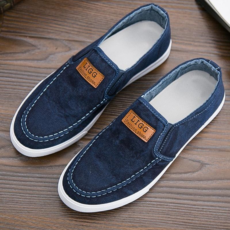 Chaussures décontractées respirantes en toile et Denim pour hommes - Jappy Confort Orthopédique