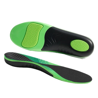Collection Mode - Semelles orthopédiques confortables avec soutien de la – semelles noires et vertes avec texture antidérapante et support de voûte