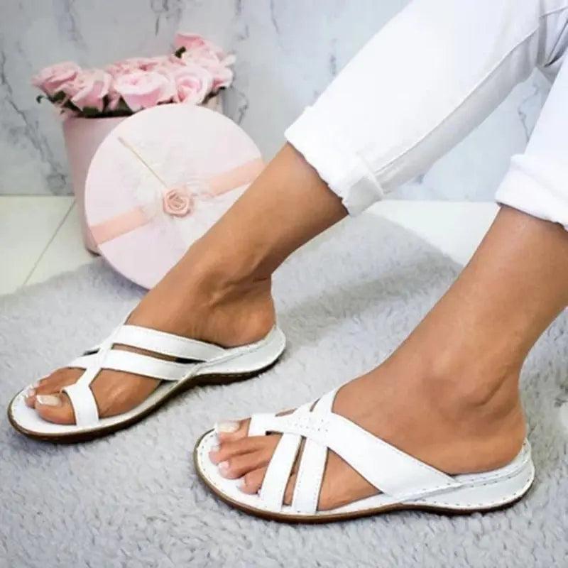 Sandales Orthopédique Femme Élégante Tongs Confort Orthopédique