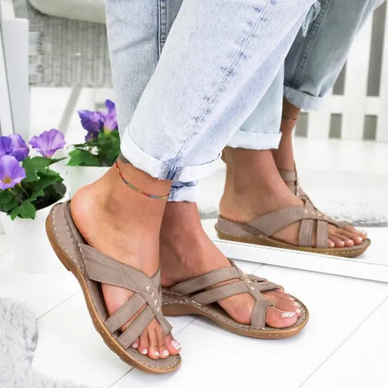 Sandales Orthopédique Femme Élégante Tongs Confort Orthopédique