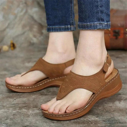 Sandales à lanières et bout ouvert pour femmes Confort Orthopédique