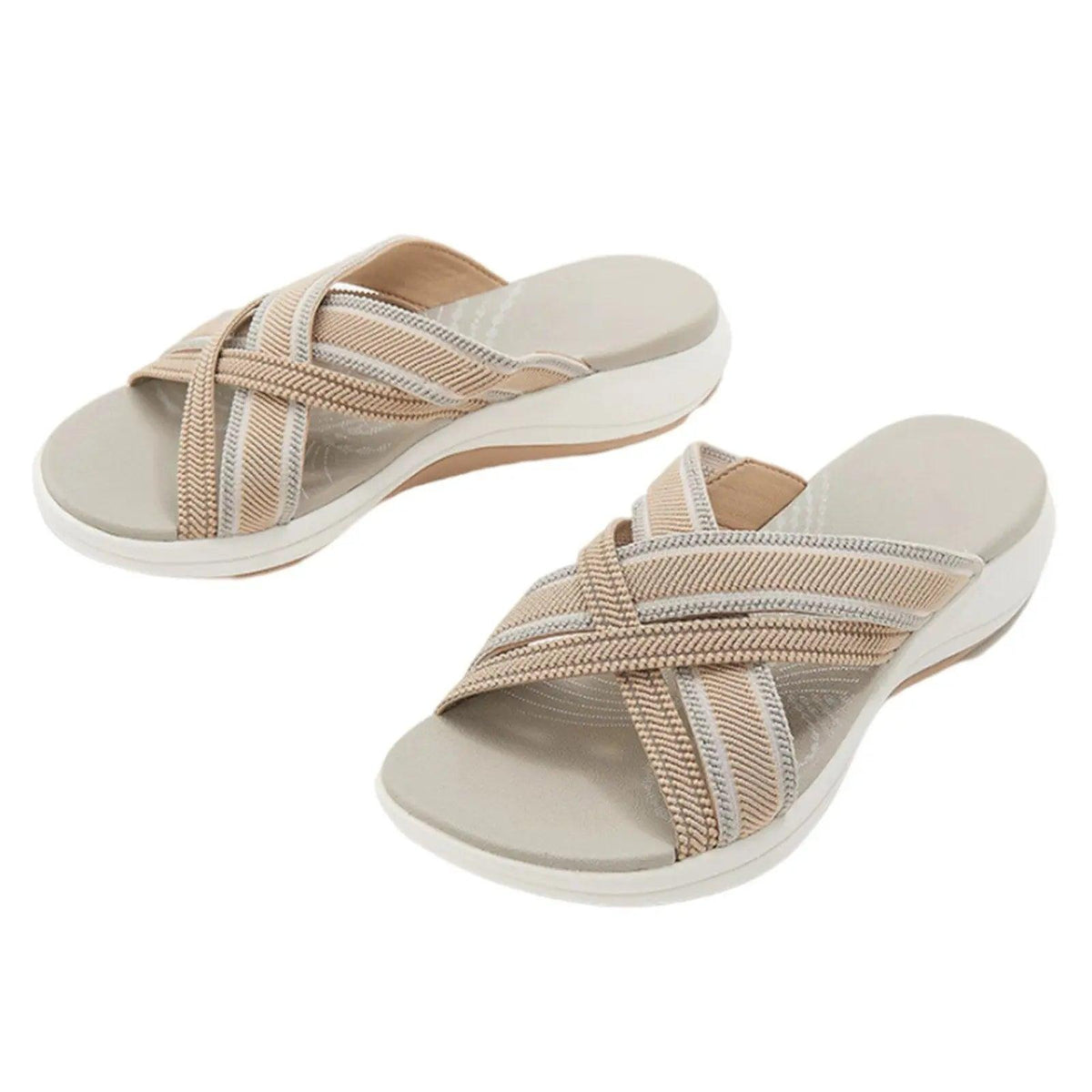 Sandales orthopédiques élastiques croisées - Confort Orthopédique