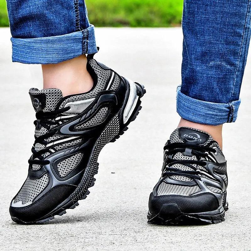 Chaussures de Course en Maille Fendue pour Hommes Confort Orthopédique