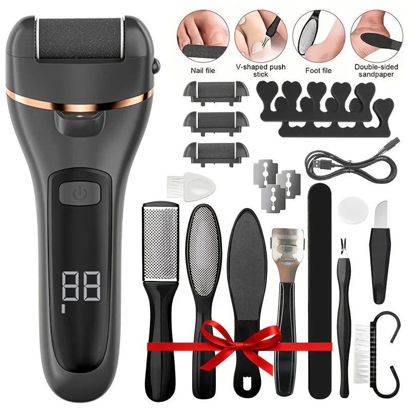 Râpe à pied électrique - Kit rechargeable pour soins des pieds - Image 3