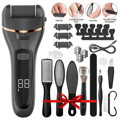 Râpe à pied électrique - Kit rechargeable pour soins des pieds - Image 3