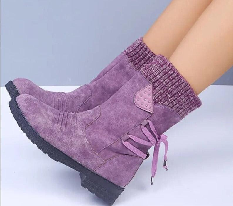 Bottes femmes en daim Tellot Confort Orthopédique