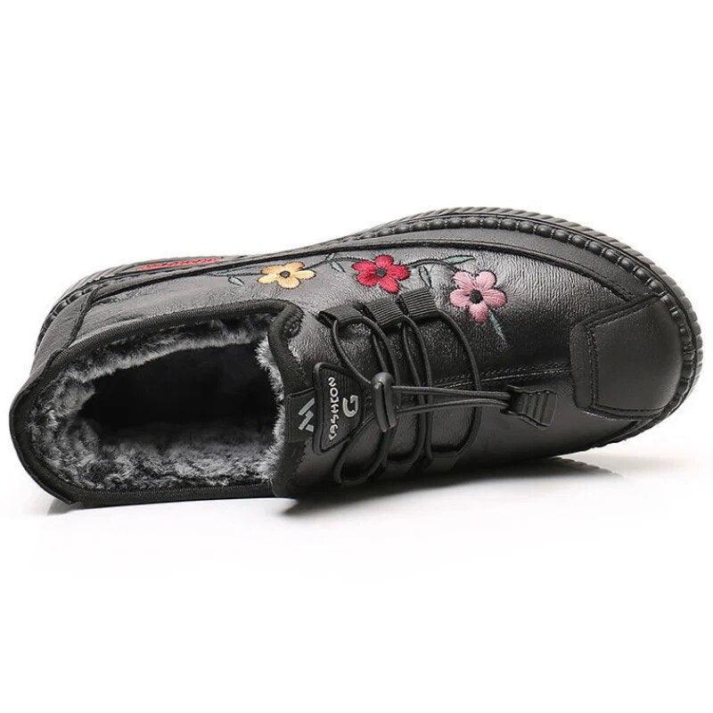 Chaussures orthopédiques femme en fourrure - Skully Confort Orthopédique