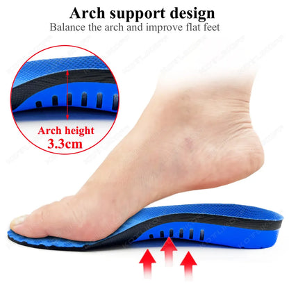 Collection Mode - Semelles orthopédiques confort pour pieds plats - vue en détail montrant le design ergonomique et le soutien de voûte de 3,3 cm.