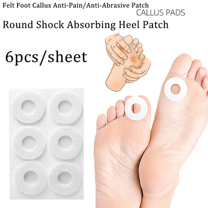 6 autocollants/feuille pour les callosités des pieds, patchs anti verrue