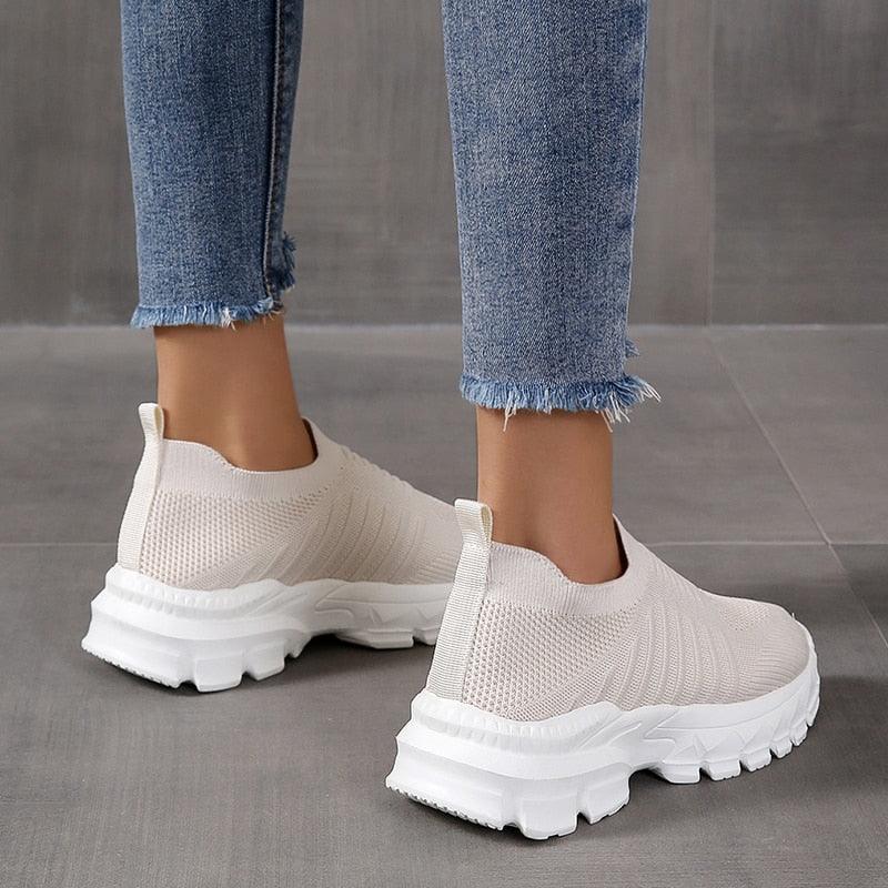 Chaussures orthopédiques tricotées en maille pour femmes - Swerty Confort Orthopédique