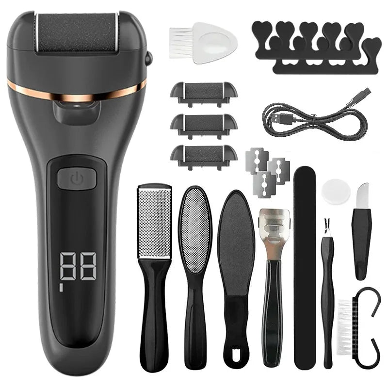 Râpe à pied électrique - Kit rechargeable pour soins des pieds - Image 8