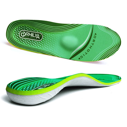 Collection Mode - Semelles orthopédiques pour soutien plantaire et confort – vue latérale avec design en mesh et couleur verte