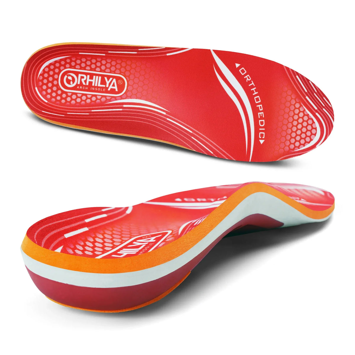 Collection Mode - Semelles orthopédiques pour soutien plantaire – semelles rouges avec design ergonomique et texture antidérapante