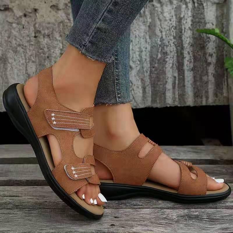 Sandales plates décontractées pour Femmes - Celanda Confort Orthopédique