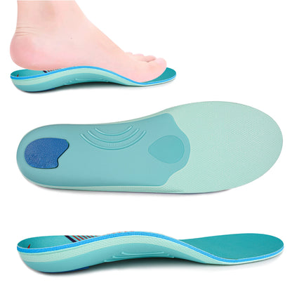 Collection Mode - Semelles orthopédiques pour soutien plantaire et confort – Semelles vertes avec support de la voûte plantaire et texture souple