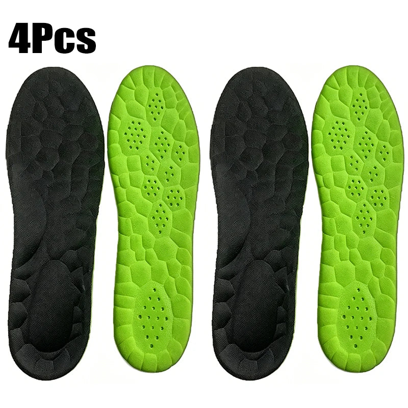 Collection Mode - Semelles orthopédiques respirantes avec absorption des - semelles noires et vertes en Mesh avec texture alvéolée