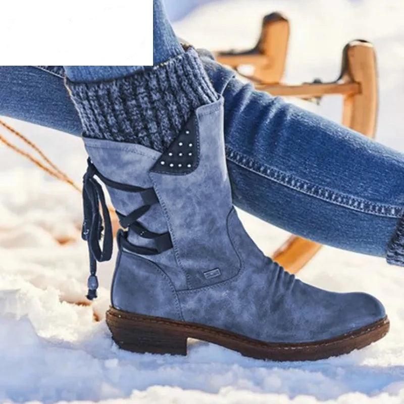 Bottes femmes de neige en daim Sckilly Confort Orthopédique