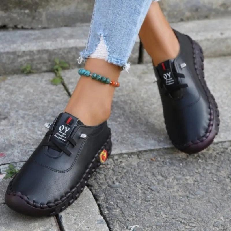 Chaussures Orthopédiques en cuir à lacets pour femmes Denko Confort Orthopédique