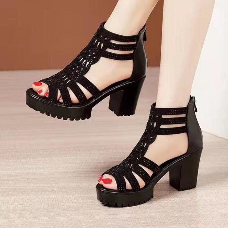Sandales à talons hauts pour femmes - Heely - Confort Orthopédique