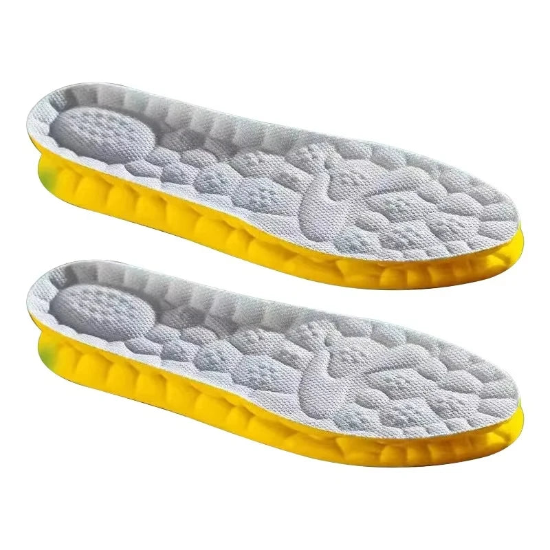Collection Mode - Semelles orthopédiques respirantes avec absorption des - semelles blanches et jaunes avec surface texturée pour un confort optimal