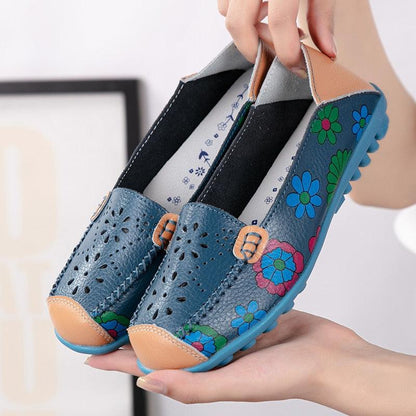 Chaussures orthopédiques en cuir fendu sans lacet pour Femmes - Orazia Confort Orthopédique