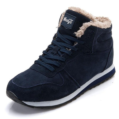 Chaussures  de sport en fourrure noir, bleu pour hommes et femmes - Zapatillas Confort Orthopédique