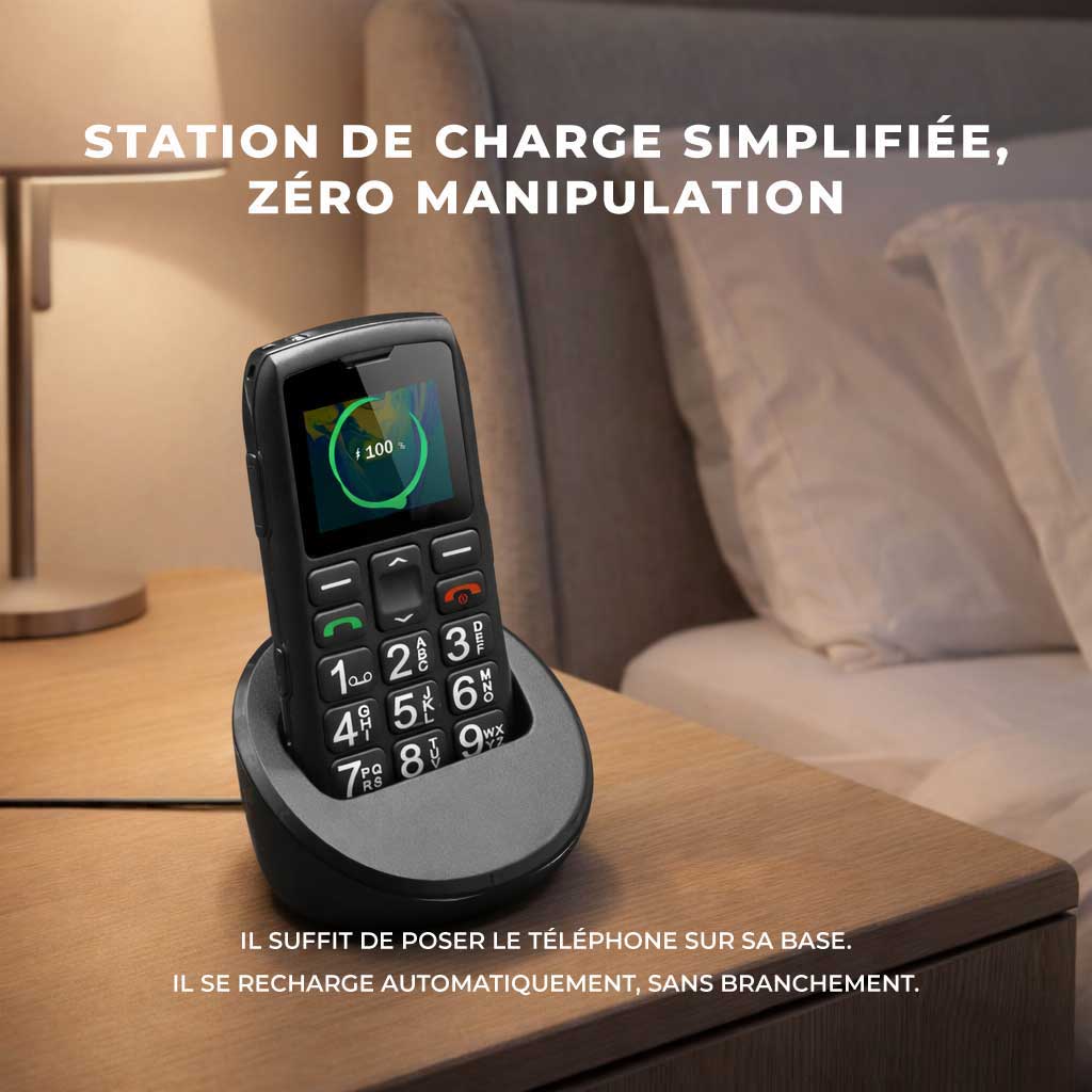 Téléphone Portable Senior Simplifié - SOS et Touches XXL - Image 8