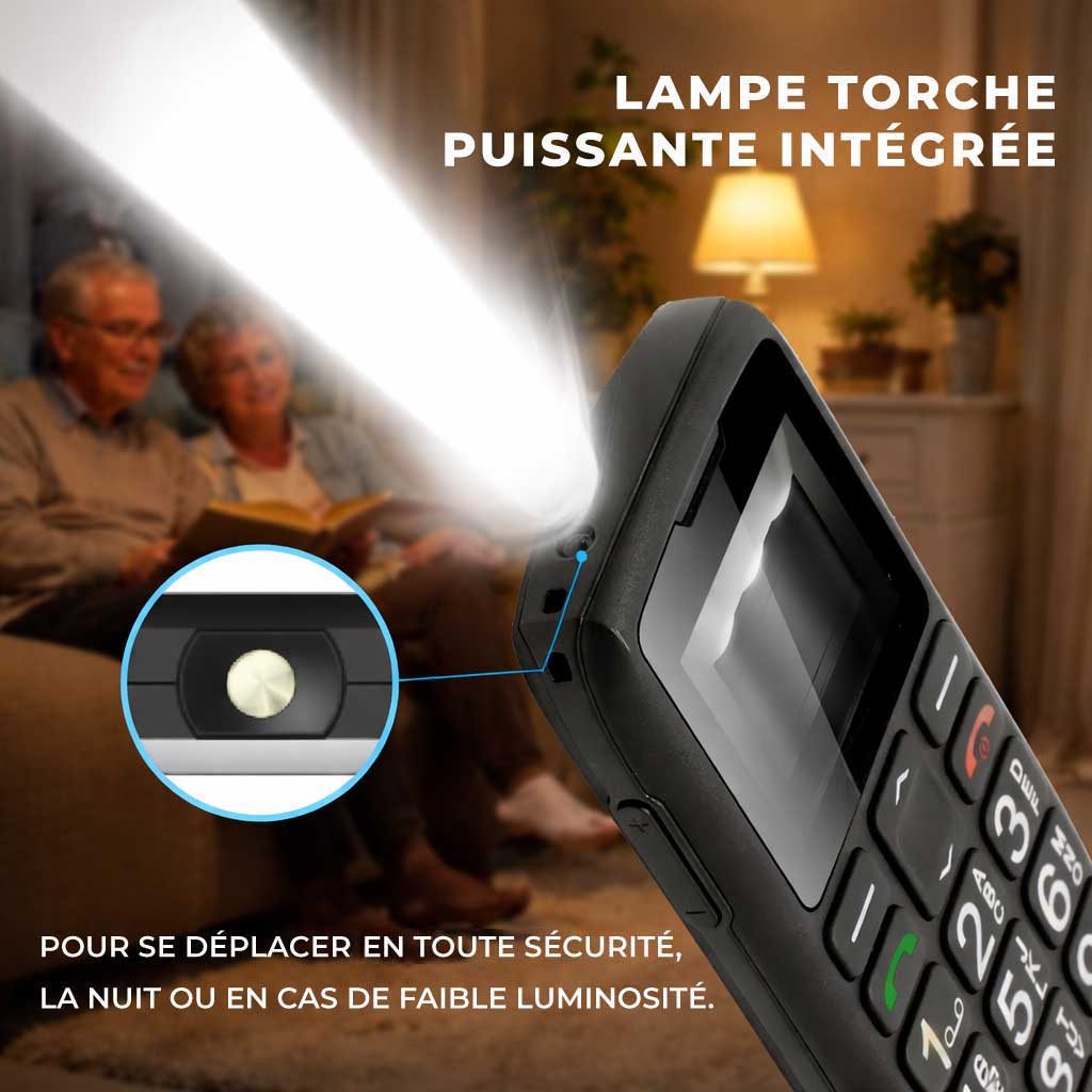 Téléphone Portable Senior Simplifié - SOS et Touches XXL - Image 6