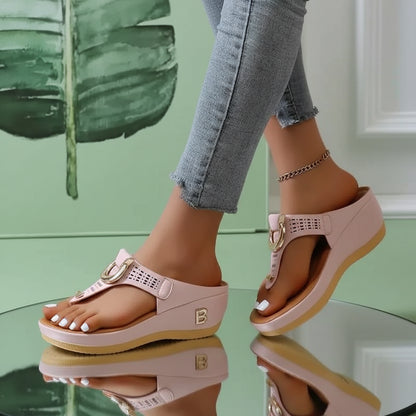 Tongs orthopédiques femmes modernes et élégantes - 36 / Gold