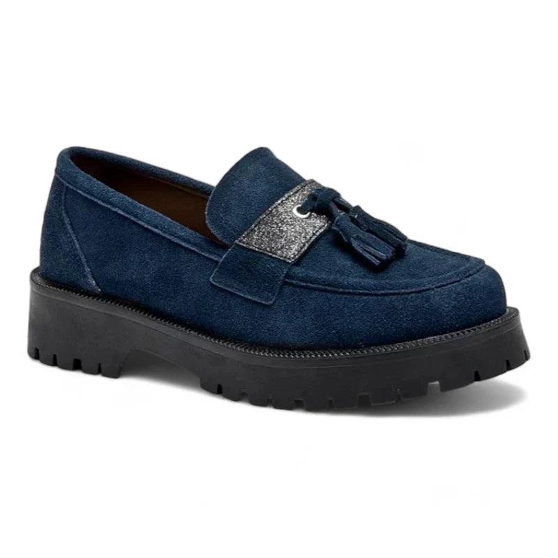 VICTOIRE - Mocassins en daim à talons Confort Orthopédique
