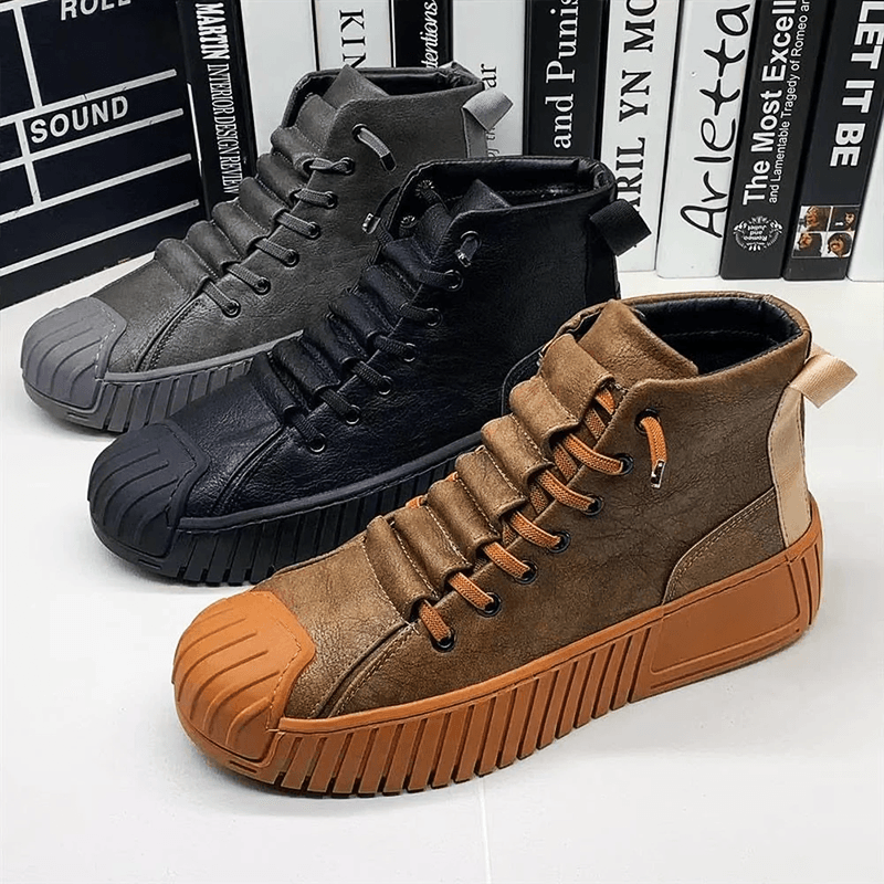 Chaussure haute en cuir Confort Orthopédique