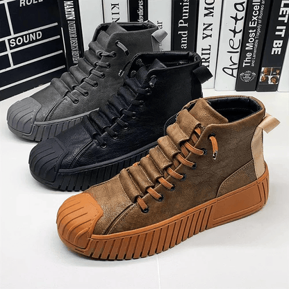 Chaussure haute en cuir Confort Orthopédique