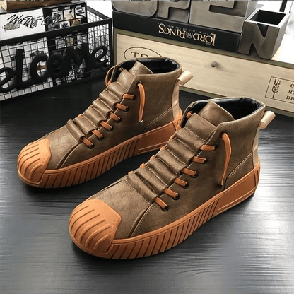 Chaussure haute en cuir Confort Orthopédique