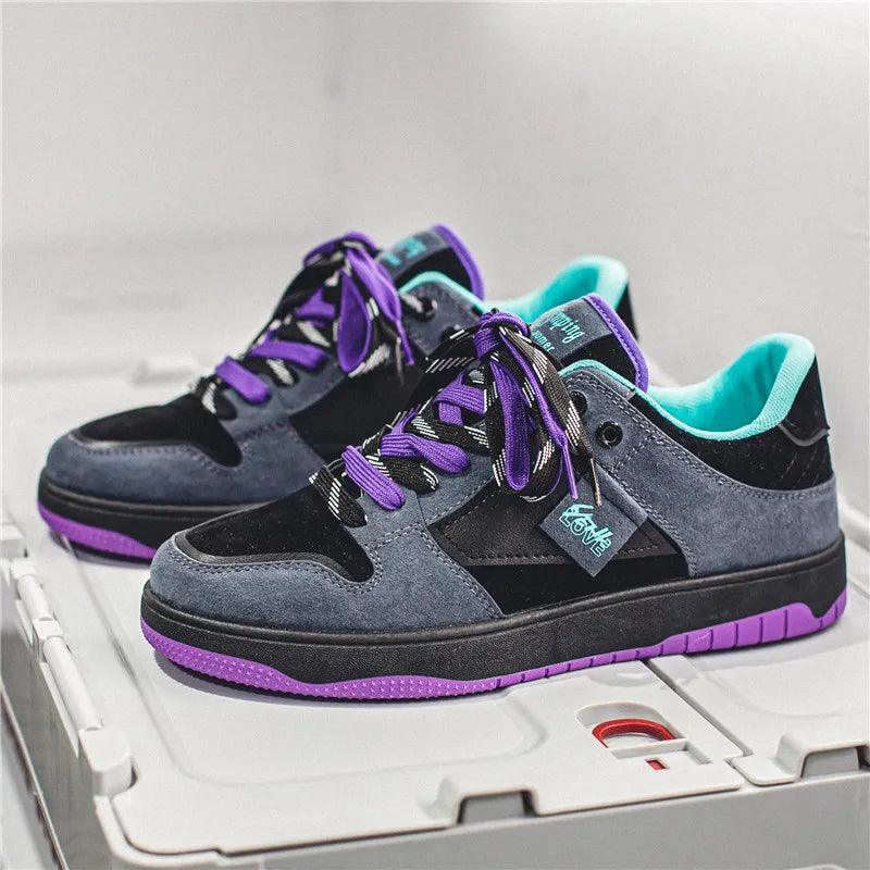Chaussures Orthopédiques de skate basses avec lacets contrastés pour femmes - Ryler - Confort Orthopédique