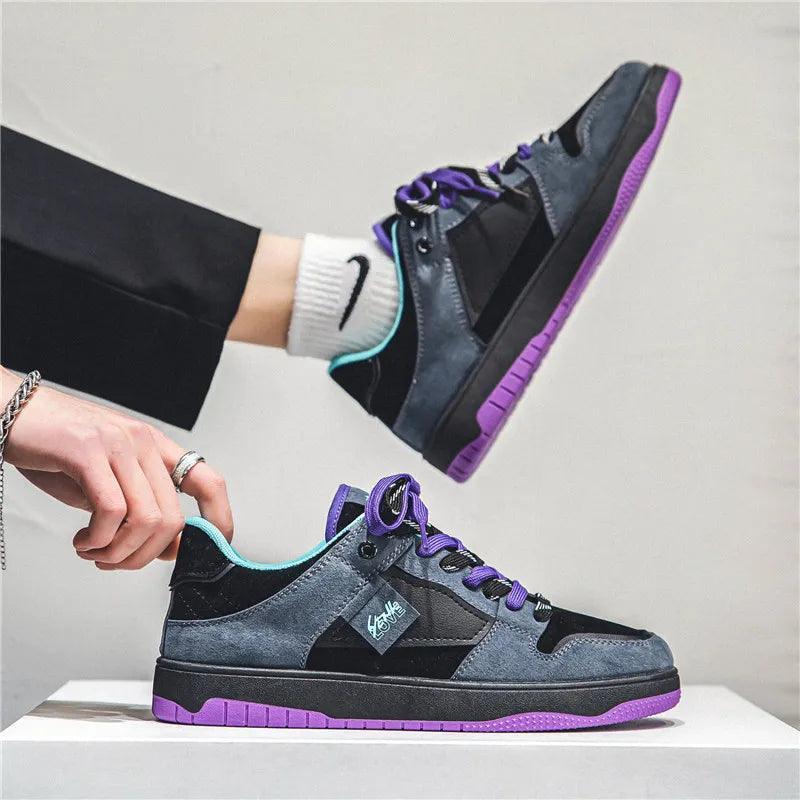 Chaussures Orthopédiques de skate basses avec lacets contrastés pour femmes - Ryler - Confort Orthopédique
