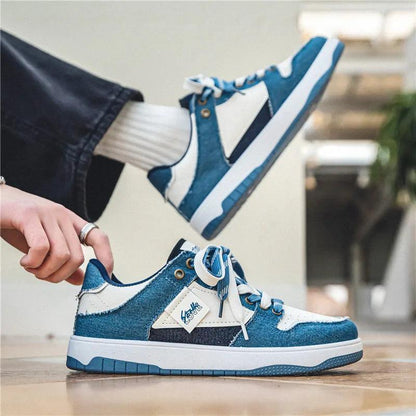 Chaussures Orthopédiques de skate basses avec lacets contrastés pour femmes - Ryler - Confort Orthopédique