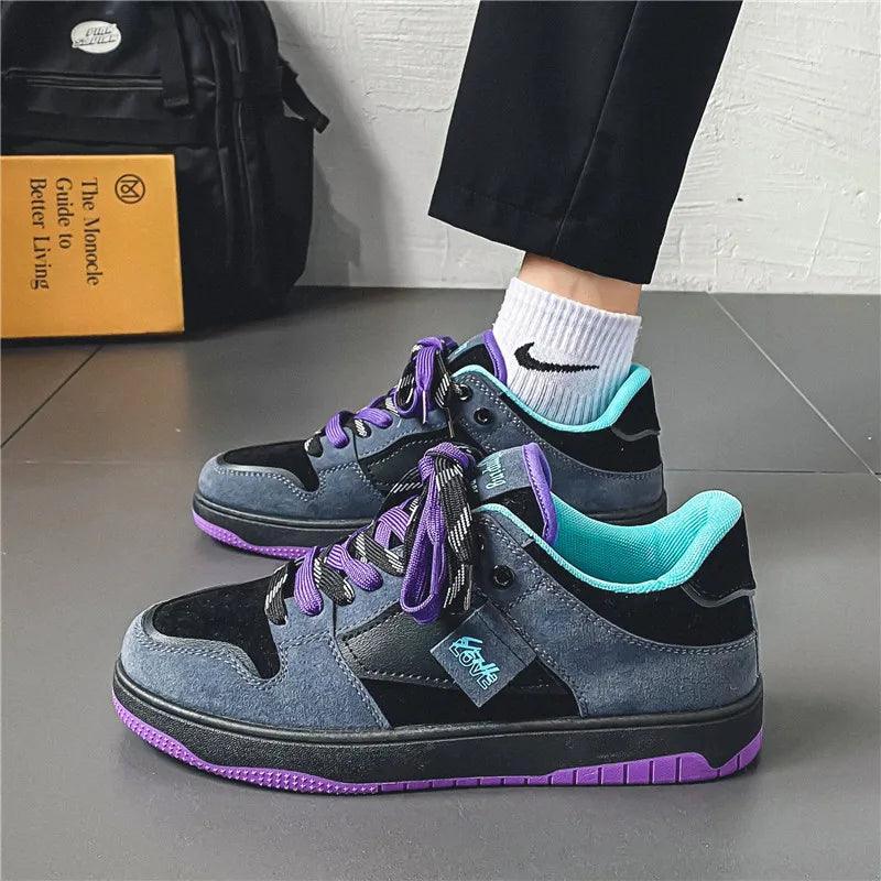 Chaussures Orthopédiques de skate basses avec lacets contrastés pour femmes - Ryler - Confort Orthopédique