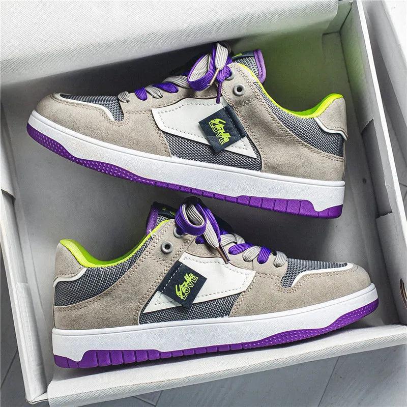 Chaussures Orthopédiques de skate basses avec lacets contrastés pour femmes - Ryler - Confort Orthopédique