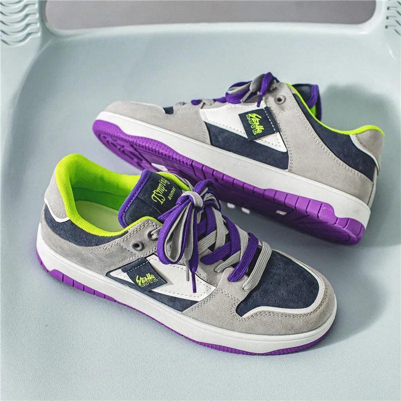 Chaussures Orthopédiques de skate basses avec lacets contrastés pour femmes - Ryler - Confort Orthopédique