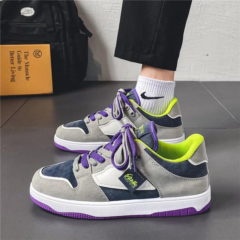 Chaussures Orthopédiques de skate basses avec lacets contrastés pour femmes - Ryler - Confort Orthopédique