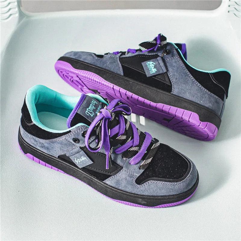 Chaussures Orthopédiques de skate basses avec lacets contrastés pour femmes - Ryler - Confort Orthopédique