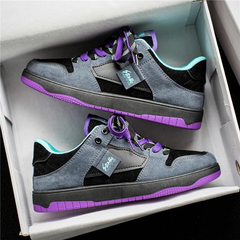 Chaussures Orthopédiques de skate basses avec lacets contrastés pour femmes - Ryler - Confort Orthopédique