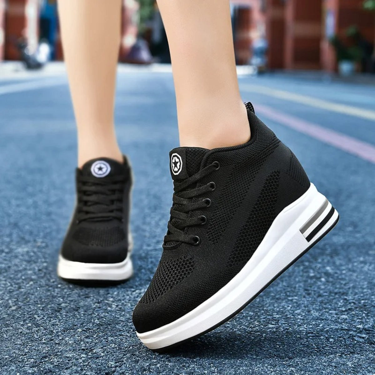 Basket femme avec talon - 35 / Blanc