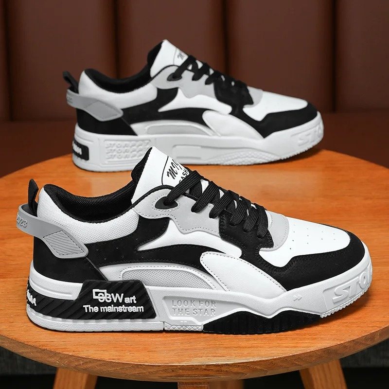 Baskets homme street design noir et blanc moderne - 41 / Black