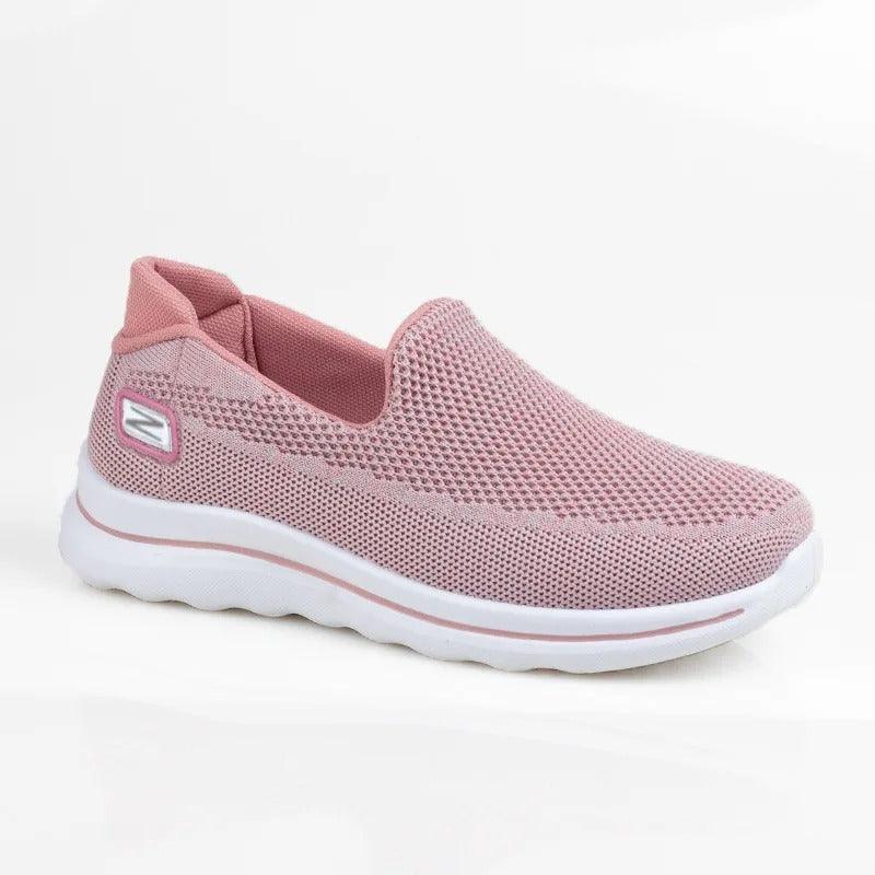 Baskets amortissantes pour femme, simples à enfiler - Confort Orthopédique