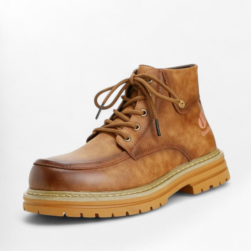 Bottines orthopédiques en cuir marron - 46 / Chocolate