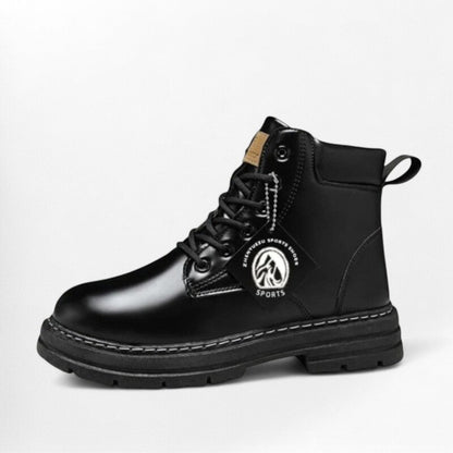 Bottines en cuir noir pour homme - 40 / Gold