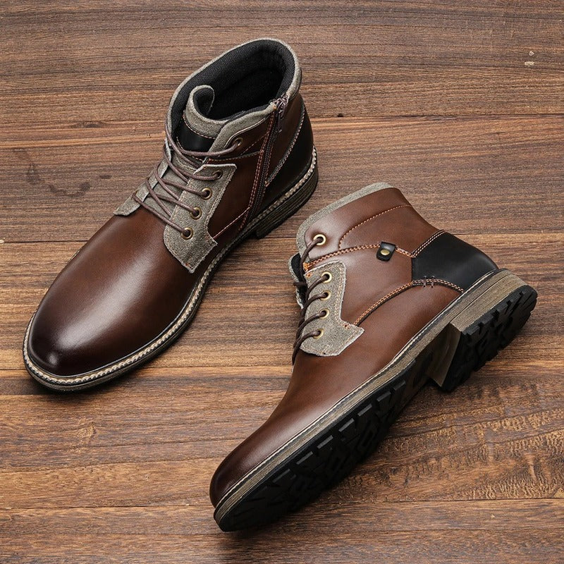 Bottines en cuir marron pour homme - 42 / Sienna