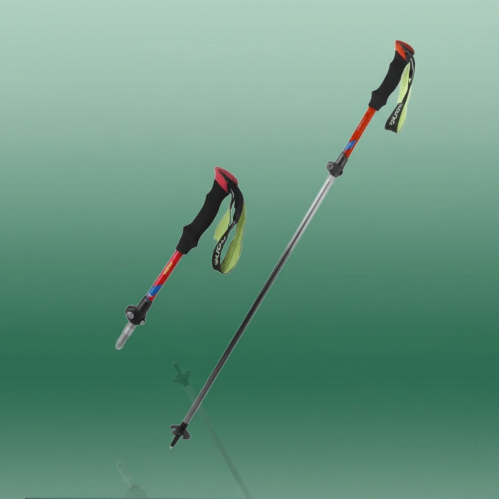 Canne Orthopédique Légère et Télescopique pour Randonnée - Rouge