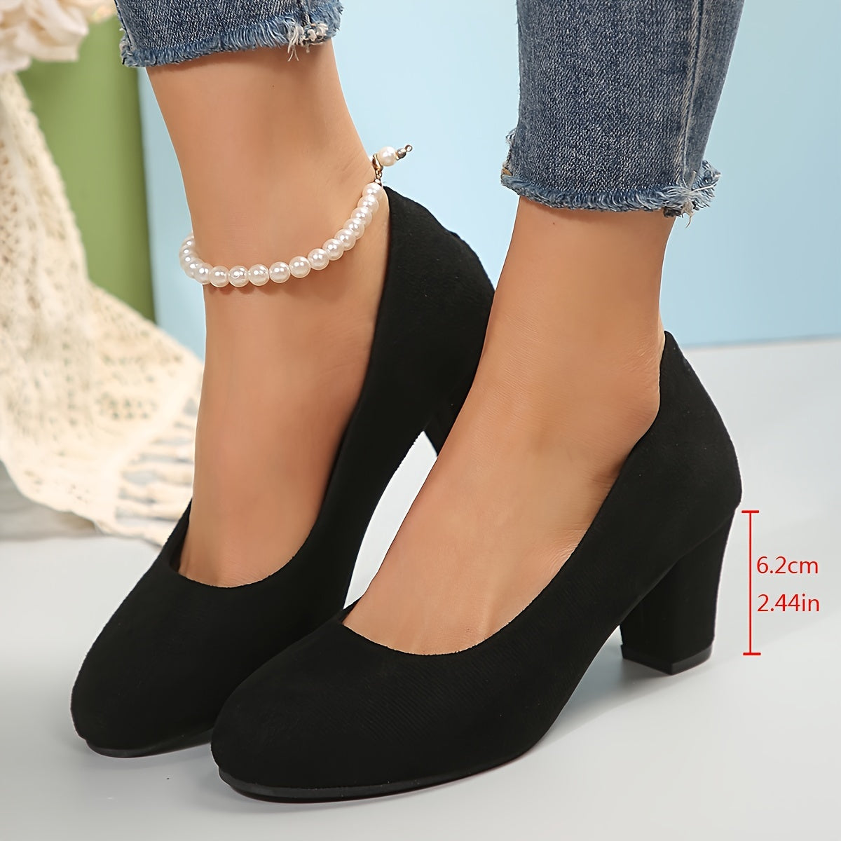 Laure™ – Escarpins à bout large et talon stable pour un confort sans douleur - Rouge / 39.5